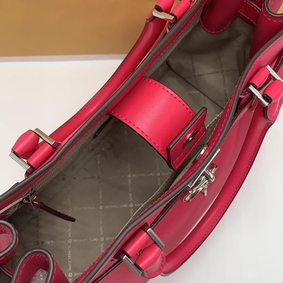 MICHAEL KORS HAMILTON MEDIUM SATCHEL   COLOR: Electric Pink  NWT - Picture 11 of 16